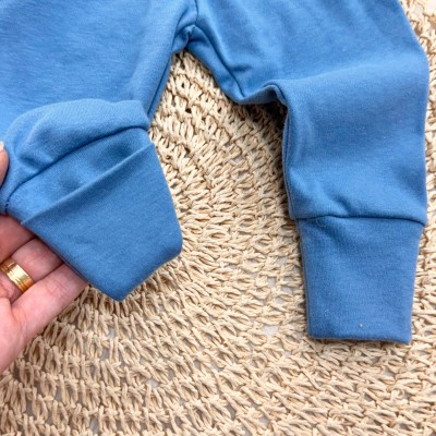 Conj. Body e Calça 100% Algodão Pima com Proteção UV50+ - Azul Jeans